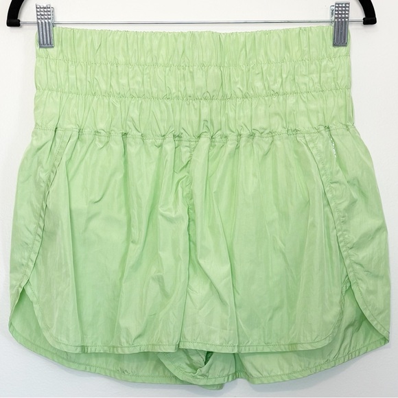free people movement Pants - FREE PEOPLE FP MOVEMENT Way Home Lined Athletic Shorts High Rise Green Large